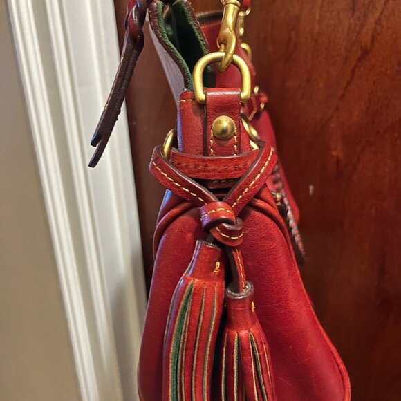 Dooney & Bourke *rare red leather* Florentine Micro Satchel - Picture 3 of 8